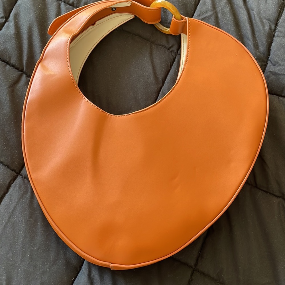 New Retro designer half moon tote bag | brown tan - Picture 16 of 16